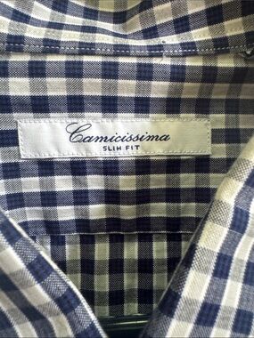 Camicissima Blue plaid shirt, 46/18.5